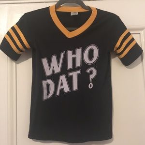 Vintage Who Dat New Orleans Saints XS Tee